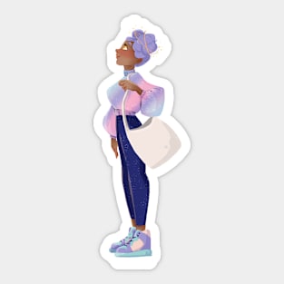 Space girl Sticker